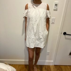 White shirt dress with pockets